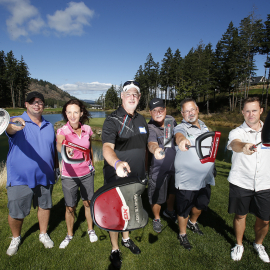 Seattle Seahawks 12th man fans at Golf for Kids
